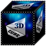 3d silver android application logo